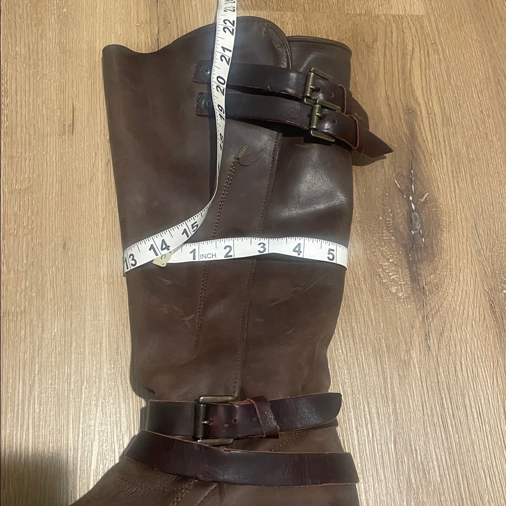 FREEBIRD by Steven Clive Tall Leather Brown Brown, Distressed Buckle, Size 8 - Picture 15 of 15